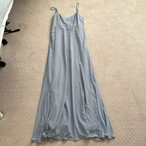 Show me your mumu bridesmaids dress - Faith Maxi Dress - Steel Blue Chiffon